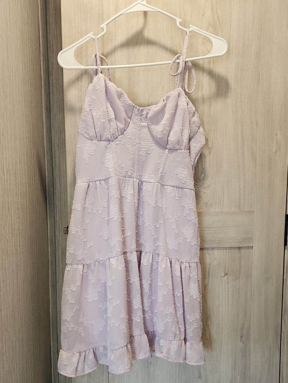Wild Fable Lavender Textured Tiered Mini Dress Size: SMALL
